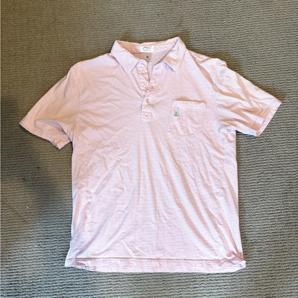 JOHNNIE-O COTTON 4-BUTTON MATTHIS STRIPED POLO